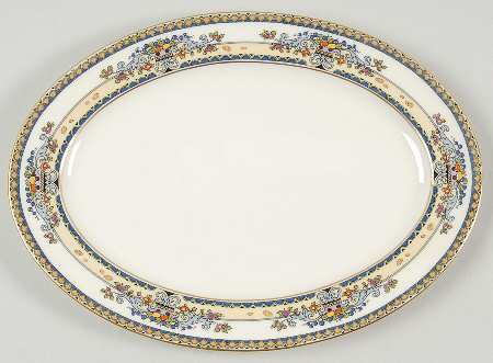 Golden Gate (Gold Trim) 11" Oval Serving Platter