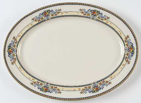 Golden Gate (Gold Trim) 15" Oval Serving Platter