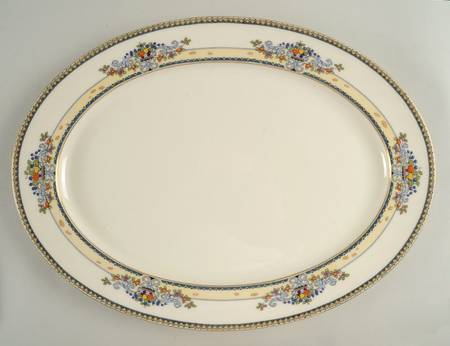 Golden Gate (Gold Trim) 16" Oval Serving Platter