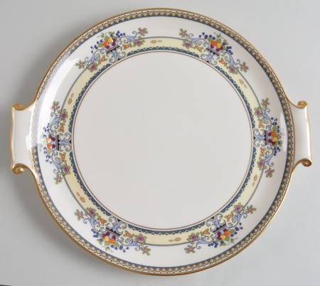 Golden Gate (Gold Trim) Handled Cake Plate