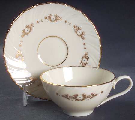 Golden Mood Flat Cup & Saucer Set by Lenox
