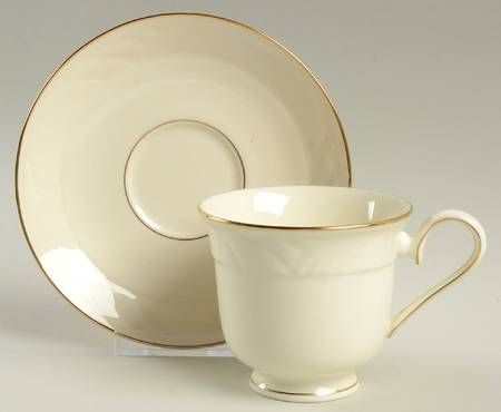 Golden Sand Dune Footed Cup & Saucer Set