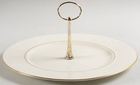 Golden Sand Dune Round Serving Plate with Handle (DP)