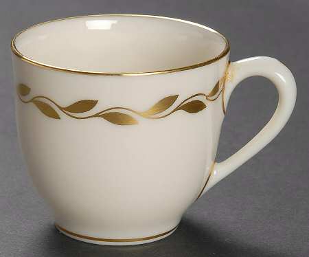 Golden Wreath Flat Demitasse Cup