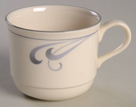 Grey Brushstrokes Flat Cup