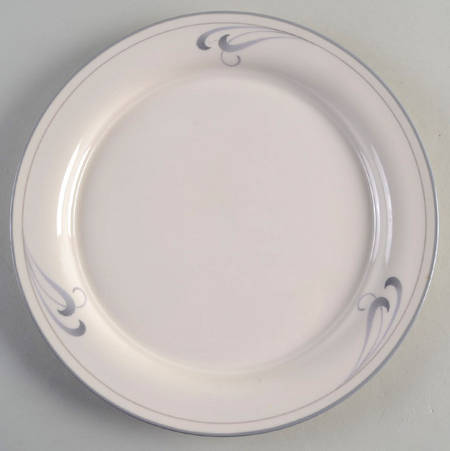 Grey Brushstrokes Dinner Plate
