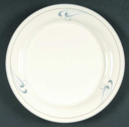 Grey Brushstrokes Salad Plate
