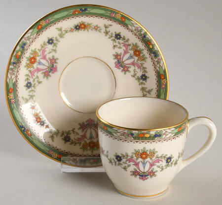 Grenoble Ivory Demitasse Cup & Saucer Set