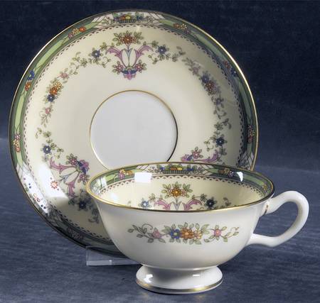 Grenoble Ivory Footed Cup & Saucer Set