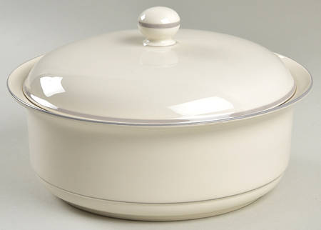 Grey Pinstripes (For the Grey) 2 Qt Round Covered Casserole (Uses Casr9 + C2cvl)