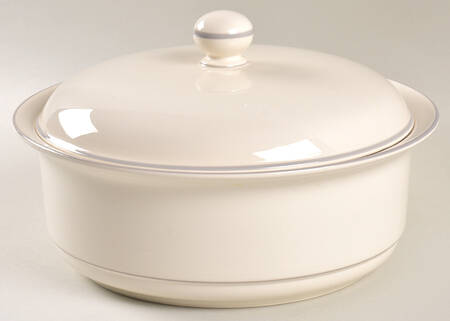 Grey Pinstripes (For the Grey) 2 Qt Round Covered Casserole (Uses CASR9 + C2CVL)