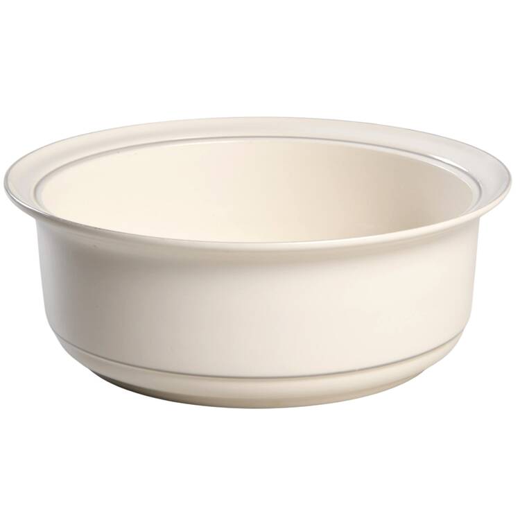 Grey Pinstripes (For the Grey) 2 Qt Round Covered Casserole No Lid