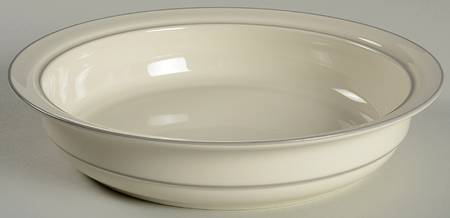 Grey Pinstripes (For the Grey) 9" Round Vegetable Bowl