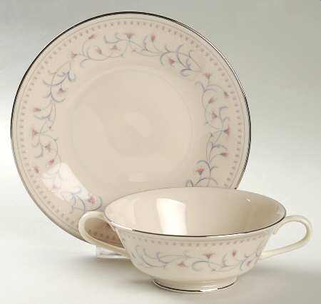 Hadley Footed Cream Soup Bowl & Saucer Set