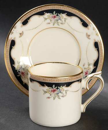 Hartwell House Flat Demitasse Cup & Saucer Set