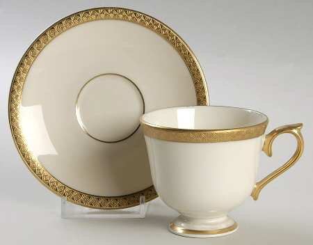 Haverford Hall Footed Demitasse Cup & Saucer Set