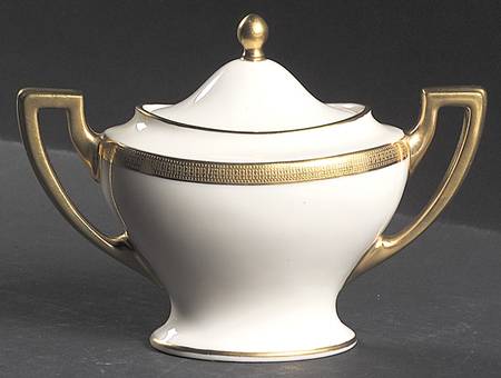 Hanover (Cream) Sugar Bowl & Lid