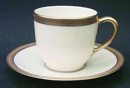 Hanover (Cream) Flat Demitasse Cup & Saucer Set