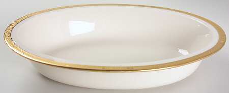 Hanover (Cream) 9" Oval Vegetable Bowl