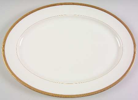 Hanover (Cream) 15" Oval Serving Platter