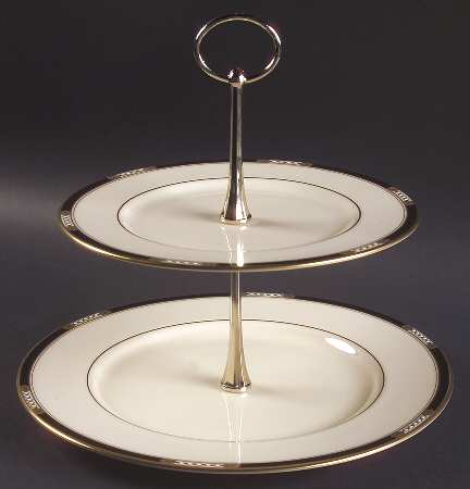 Hancock 2 Tiered Serving Tray (Dinner & Salad Plate)