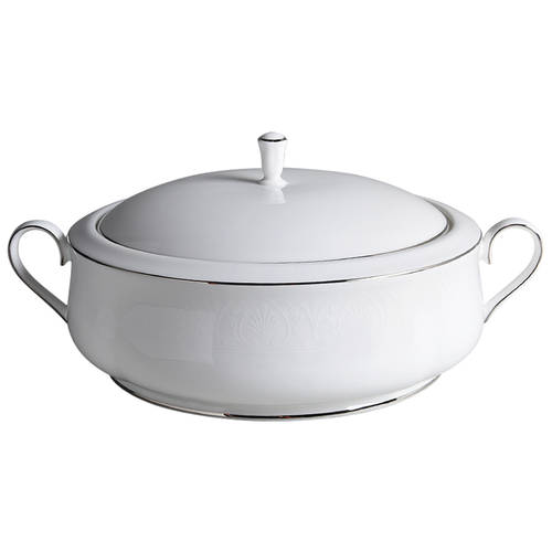 Hannah Platinum Round Covered Vegetable by Lenox