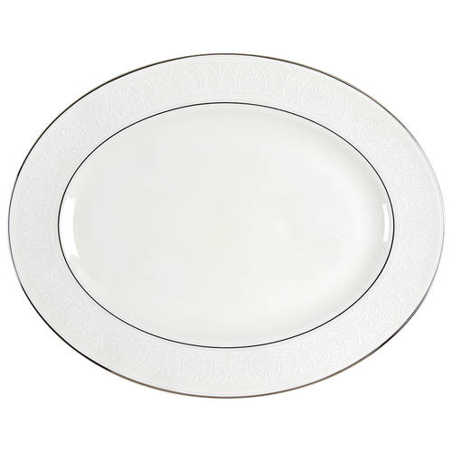 Hannah Platinum 13" Oval Serving Platter