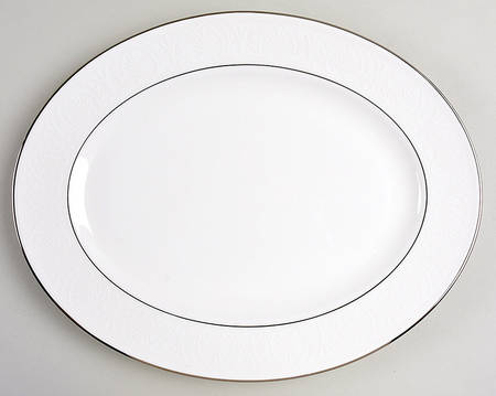 Hannah Platinum 13" Oval Serving Platter