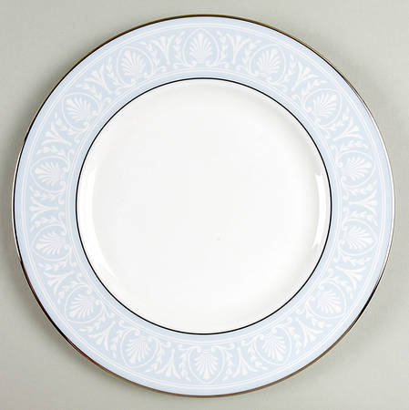 Hannah Platinum Accent Luncheon Plate