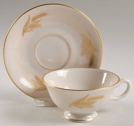 Harvest Footed Cup & Saucer Set
