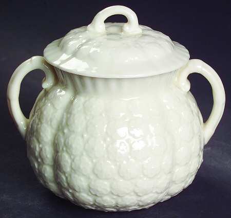 Hawthorne White Sugar Bowl & Lid