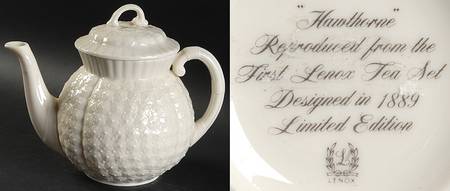 Hawthorne White Teapot & Lid