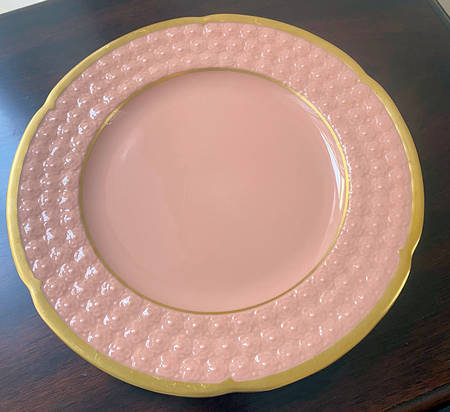 Hawthorne Coral (No Trim-Gold Trim) Luncheon Plate
