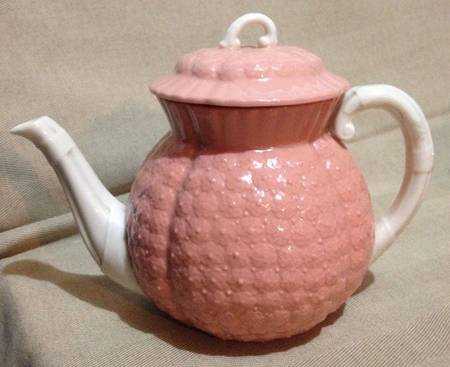 Hawthorne Coral (No Trim-Gold Trim) Teapot & Lid
