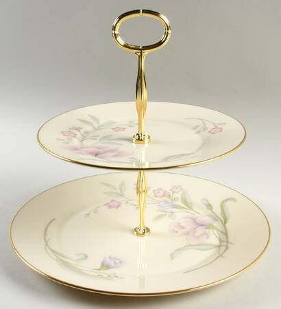 Heiress 6 5/8"-10"  2 Tiered Serving Tray (Dp, Sp) HC