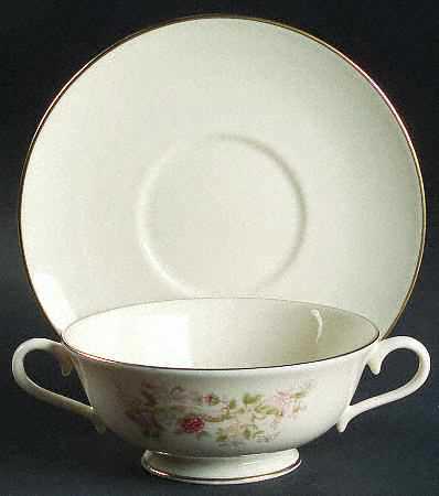Helmsley Footed Cream Soup Bowl & Saucer Set