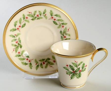 Holiday (Dimension) Footed Demitasse Cup & Saucer Set
