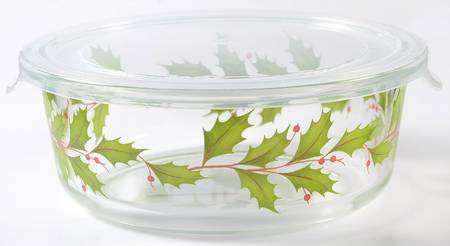 Holiday (Dimension) 30 Oz Glass Food Storage Bowl & Lid