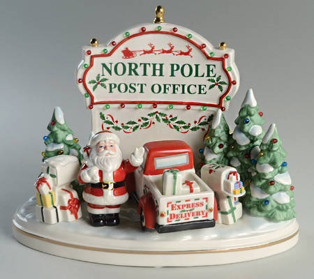 Holiday (Dimension) Santa's Post Office Lit Musical Centerpiece