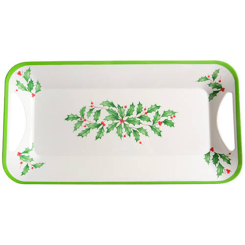 Holiday (Dimension) 15" Rectangular Melamine Tray