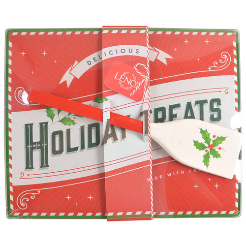 Holiday (Dimension) Glass Prep Board with Spatula