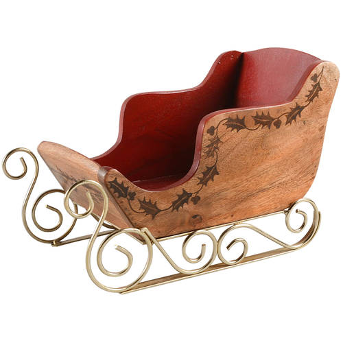 Holiday (Dimension) Wood Sleigh Centerpiece