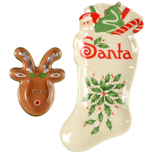 Holiday (Dimension) 2 Piece Figural "Cookies for Santa" Set