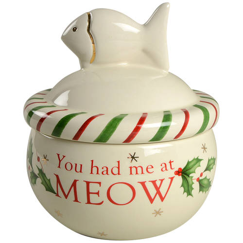 Holiday (Dimension) Cat Treats Holder/Jar & Lid
