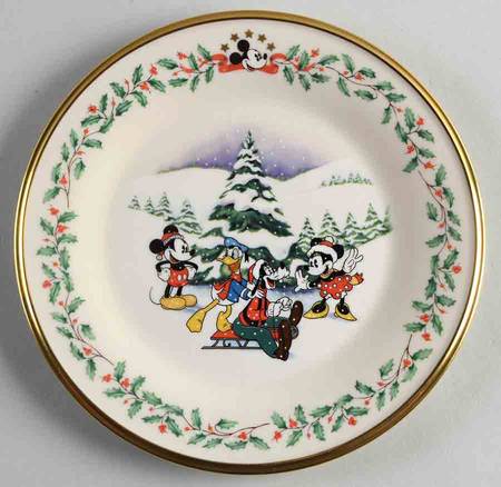 Holiday (Dimension) Ivory Disney Accent Salad Plate