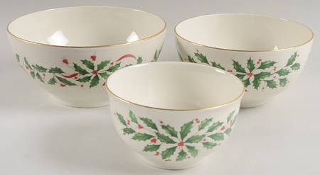 Holiday (Dimension) (3 Piece) Nesting Bowl Set (5", 6", 7")