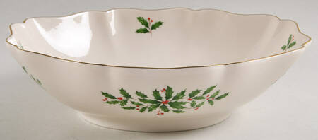 Holiday (Dimension) 10" Oval Fluted Bowl