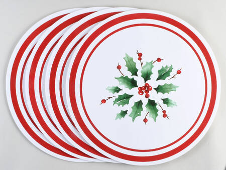 Holiday (Dimension) Round Corkboard Placemat - Set of 4