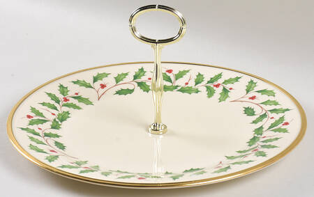 Holiday (Dimension) Round Serving Plate with Handle (CH) HC