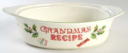 Holiday (Dimension) 2 Quart Oval Casserole No Lid